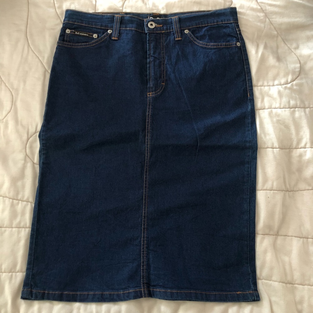 Dolce & Gabbana Vintage Pencil Denim Skirt